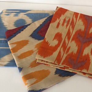 Colorful Ikat Patterned Pillow Covers